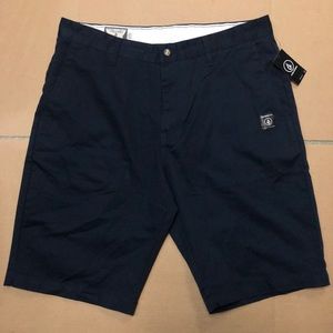 NEW Volcom Modern Fit Shorts Navy Blue Men’s